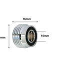 2 Pack Scuba Tank Valve Adapters For Any DIN Valve Chrome Plated Copper Build with measurements indicating dimensions