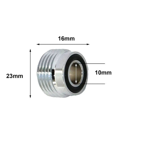 2 Pack Scuba Tank Valve Adapters For Any DIN Valve Chrome Plated Copper Build with measurements indicating dimensions