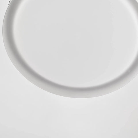 Close-up of Dope LED Flush Mount Ceiling Light 11 Inch Brushed Nickel Pi Collection Damp Rated Modern Transitional Fixture