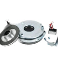 Electromagnetic brake assembly with silver mounting plate, control box and screws