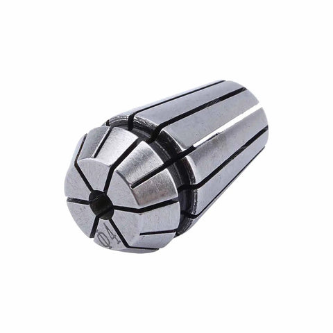 10 Piece Collet Set for CNC Milling and Engraving, Built Tough in Spring Steel, Precision close-up of single collet