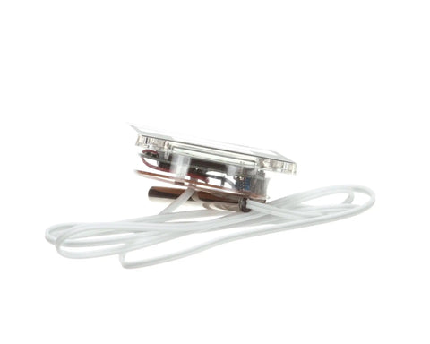 Side view of Solar Powered Digital Thermometer With 3 Foot Lead For Commercial Refrigeration Pro Grade OEM Replacement Part