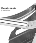 French fries cutter with stainless steel blades and a non-slip handle; manual vegetable slicer.