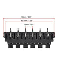 Two Row 12 Way Spring Speaker Terminal Clip Push Release Connector for Audio Wiring Solid Hookup Block WP1203 front view