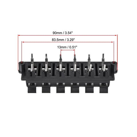 Two Row 12 Way Spring Speaker Terminal Clip Push Release Connector for Audio Wiring Solid Hookup Block WP1203 front view