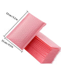 Stack of Pink Bubble Mailers Bulk Pack 60pcs Padded Envelopes 11x13 Inch With 4 Inch Sealing Flap Self Sealing