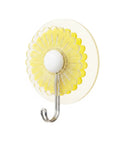 Rock Solid Adhesive Wall Hooks 1 Pack Killer Hold zero damage hook with yellow daisy design for ceramic tile or glass.