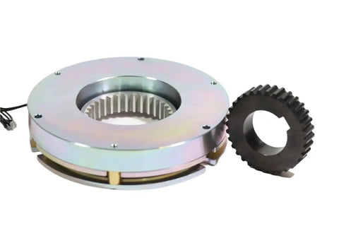 S150 Precision Servo Motor Electromagnetic Power Brake For Heavy Duty Industrial Uses With Hardcore Holding Torque And Top Shelf Quality Build Durable Friction Lining Assembly, showcasing steel housing and friction disc.