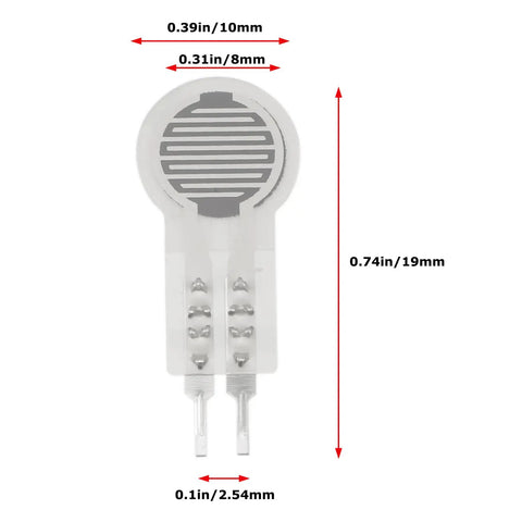 Two Pack Thin Film Pressure Sensor With Pressure Switch 0.74x0.31In Force Sensitive Resistor For Robots And Medical Gear Flexible Sensor Ideal For Prototyping Robotics Projects And Medical Devices, 19x8mm