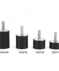 Heavy Duty Rubber Vibration Isolator Mounts For Water Pumps And Welding Gear Dead Quiet Shock Proof Pads Threaded M8x23 Built Tough 4 Pack showing various sizes.