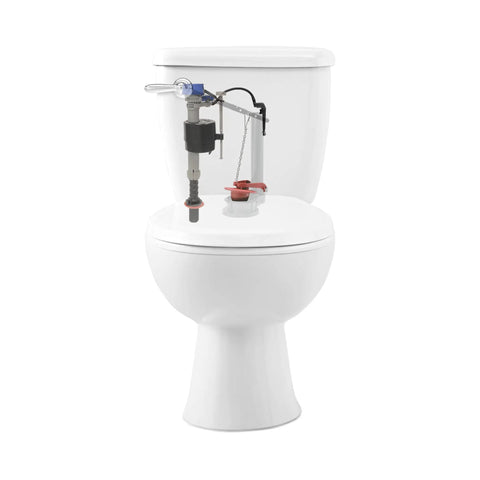 High Performance Toilet Fill Valve With 2 Inch Adjustable Flapper Kit For Powerful Flush And Water Saving Control installed