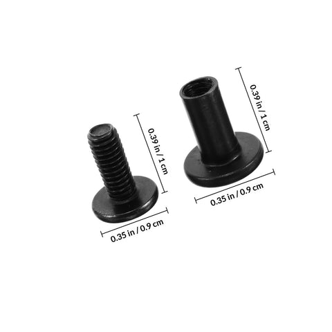 20 Piece Black Iron Socket Design Furniture Connectors Bolts And Nuts Kit For Solid, Secure Connections In Tables And Chairs Projects