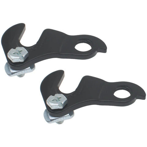 2 Pack Rear Derailleur Hanger Plate Black Tail Hook Converter for Mountain and Road Bikes without Internal Hangers