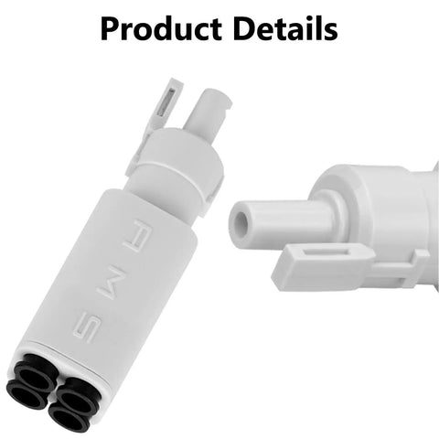 Two Pack 4 In 1 PTFE Adapter Tubing For Bambu Lab A1 A1 Mini 3D Printer Filament Guide Magnetic Quick Snap Connector close-up view