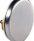 24 Inch Direct Outlet Tub Waste And Overflow Kit With Ball Joint Alignment and Extended Tiptoe Push Button Drain slick satin nickel coated drain cover.