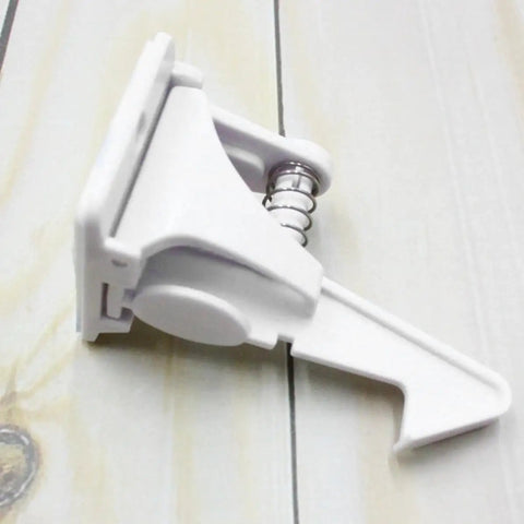 16 Pack Childproof Cabinet And Freezer Locks, Easy To Install ABS Material Baby Proof Latch on wooden surface