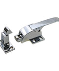 Heavy Duty Freezer Door Handle And Lock Assembly Top Shelf Stainless Steel Cold Storage Entry Hardware Built Like A Tank No Sweat Guarantee For Warehouse Gates 181 By 55 Mm, chrome latch and bolt.
