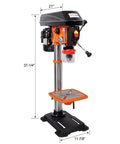 8 Inch Benchtop Drill Press With Laser Positioning For Wood And Metal, cast steel frame, variable speed 450 to 3150 RPM, tilting table.