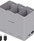 Smart Two Way Charging Hub For Mini Drone Series Pro Models BiDirectional Battery Charger with cable, grey color