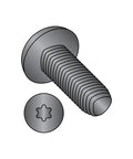 Heavy-Duty Steel Thread Rolling Screw For Metal With Black Oxide Finish Pan Head Star Drive Size 10-24 Thread 1/2 Inch Length Pack Of 100