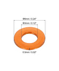 M3 Aluminum Flat Washer Set 30 Pcs Anodized Orange Countersunk Gaskets 6mm Outer Diameter 3mm Hole 0.5mm Thick For RC FPV PCs Drones And Mechanical Accessories