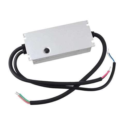 XLG 75W IP67 LED Driver Industrial Switching Power Supply For Bay Stage And Plant Lighting 12V 24V 27 To 56V Output 700mA 1400mA High Efficiency Beefed Up Durable Plug And Play, silver metal housing with black cables