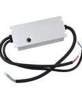 XLG-75-H-AB 75W IP67 LED driver with metal housing and black leads, side view
