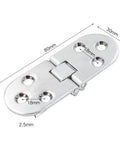 Rotating Concealed Hinges For Cabinets And Drawers, Stainless Steel Zinc Alloy Folding Flap Hinge Hardware measurements shown