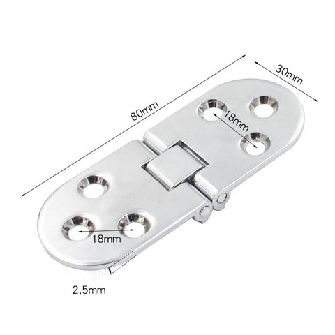 Rotating Concealed Hinges For Cabinets And Drawers, Stainless Steel Zinc Alloy Folding Flap Hinge Hardware measurements shown