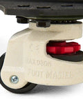 Close-up of the caster wheel on the Eighty Inch Led Poster Display, showcasing the durable design for indoor commercial use.