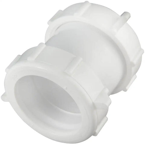 Straight Extension Trap Adapter For 1-1/2 In Or 1-1/4 Inlets And Outlets White Polypropylene Slip Joint Connection