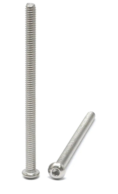 Top-Shelf Heavy-Duty 10 Pack 1/4-20 By 4 Inch Hex Socket Button Head Cap Screws With Allen Wrench Solid Steel Fasteners close-up view.