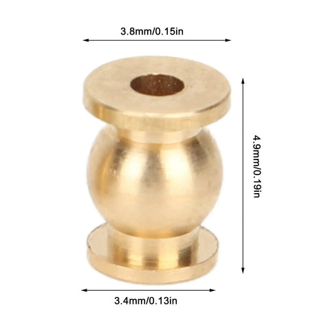 Shock Absorber Ball Heads For Crawler Cars, Brass Pivot Balls With O Rings, 20 Pack With 40 Rubber Seals For SCX24 And Similar Rigs, 3.8mm brass part