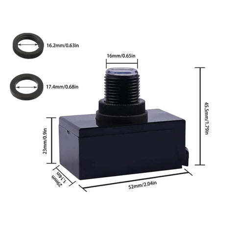 Outdoor No Fuss Dusk To Dawn Light Sensor Switch dimensions with Auto On Off 5A Photoelectric Control for Hard Wired Exterior Lights