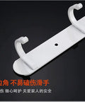 Built Tough Wall Mounted Coat Hook Heavy Duty Robe And Towel Hanger Solid Zinc Alloy vintage style close-up of white hook.