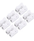 100Pcs Quick Wire Connectors Set, 2 Pin Push In Wire Terminals, 5A 220V White Plastic Shell, Durable Copper Core, Flame Retardant Housing