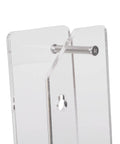 Acrylic Laptop Wall Mount, clear design showing mounting bracket for easy wall installation in office settings.