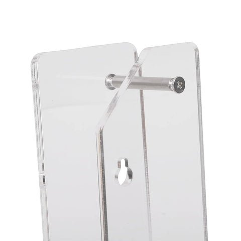 Acrylic Laptop Wall Mount, clear design showing mounting bracket for easy wall installation in office settings.