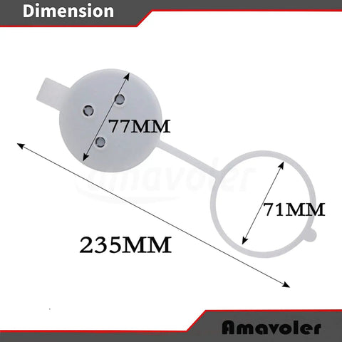 Dimensions of Mercedes-Benz Windshield Washer Reservoir Cap Lid Replacement for CL550 S350 S400 S550 S600 S63 S65 AMG OEM 2218690072 A2218690072 High Quality Plastic Drop In Easy Install Aftermarket Fit.