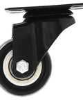 Heavy Duty Swivel Caster Wheels With Rubber Base And Top Plate Dual Ball Bearing No Brake 2 Inch Black Pack Of 4