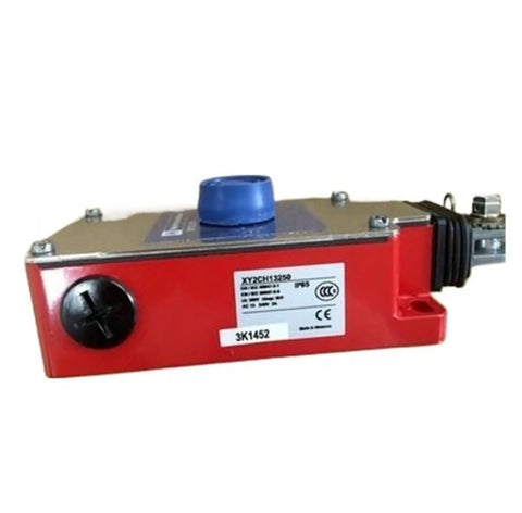 Side view of Limit Switch XY2CH Rope Pull E Stop Switch 1NC 1NO Booted Pushbutton for automation in industrial machinery safety