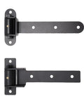 Heavy Duty Strap Gate Hinges 13 Inch Rated To Haul 900 Lbs Without Breaking A Sweat Crafted From Solid Stainless Steel For Farm Gates And Heavy Wood Doors built with robust black metal finish.