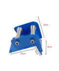 Heavy Duty Cable Pulley Roller Guide Block With Beefy Rugged Bracket And Smooth Glide Steel Rollers For Tough Industrial Rigging Fits 160 Mm And 60 Mm Two Wheel Wellhead Built To Last, blue steel, 27cm x 26cm