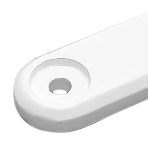 Close-up of white hinge shaft from Fridge Door Hinge Shaft Replacement Kit For Refrigerator Doors Easy Install No Tools Needed DIY Friendly Smooth Opening And Closing For Home Kitchen Apartment Hotel Restaurant Farmhouse.