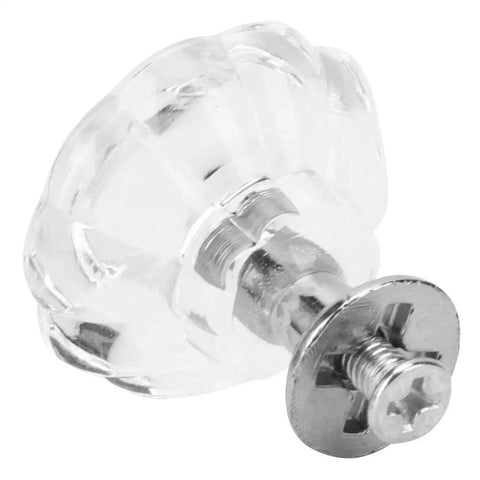 Crystal Clear Slick Acrylic Cabinet Door Knob Set Five Pack European Style Crystal Single Hole Drawer Pulls Handles With Smooth Texture