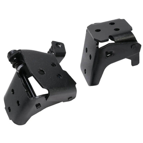 2 Piece Driver Side Door Hinge Set For Pontiac Oldsmobile Chevy Buick, Upper And Lower Left Sides, Steel Aluminum, Black Finish