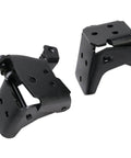 Two Piece Door Hinge Set For Left And Right Doors Upper And Lower Hinge Assemblies In Black Steel And Aluminum Electrophoresis Finish