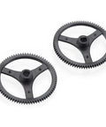 78T Spur Gear Set For Latrax Alias Quad Copter Twin Pack Black Replacement Gears for RC Copters, Heavy-Duty 78 Tooth Gear Duo
