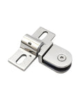 Beefy Stainless Steel Shower Door Hinges Two Pack For Frameless Glass Enclosure, Heavy Duty Pivot Hinges For Smooth Swing