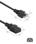 Universal 3 Prong AC Power Cord Replacement For Treadmills Vibration Plates Walking Pads And Ellipticals, close-up view of plugs
